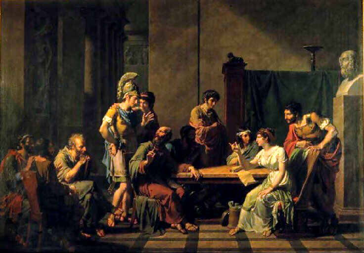 Aspasia Conversing with Famous Men by Nicolas Andre Monsiau