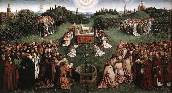 Jan van Eyck - The Ghent Altarpiece - Adoration of the Lamb