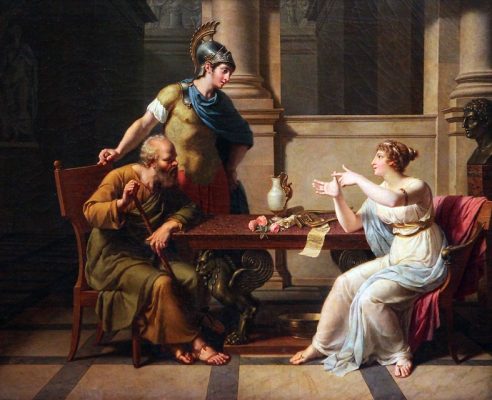 The Debate of Socrates and Aspasia by Monsiau