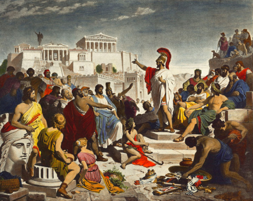 Pericles' Funeral Oration by Philipp Foltz