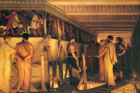 Phidias Showing the Frieze of the Parthenon to his Friends by Lawrence Alma-Tadema Pericles Plutarch
